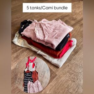 Mixed Women’s Tank & Cami Bundle - Pink, Navy Stripe, Rust, Gray, Hot Pink